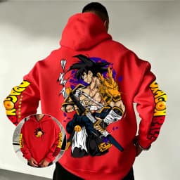 Dragon Ball Son Goku Samurai Dragon Hoodie 2026 New Japanese Anime Fashion Y2K Casual Sportswear Men's Couple Hooded Sweatshirt