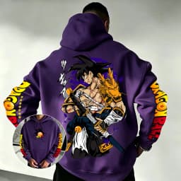 Dragon Ball Son Goku Samurai Dragon Hoodie 2026 New Japanese Anime Fashion Y2K Casual Sportswear Men's Couple Hooded Sweatshirt