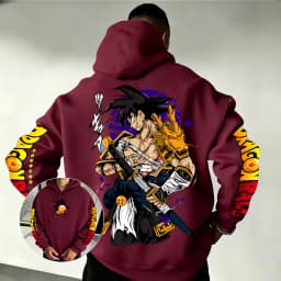 Dragon Ball Son Goku Samurai Dragon Hoodie 2026 New Japanese Anime Fashion Y2K Casual Sportswear Men's Couple Hooded Sweatshirt