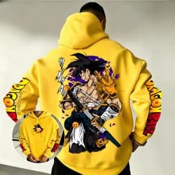 Dragon Ball Son Goku Samurai Dragon Hoodie 2026 New Japanese Anime Fashion Y2K Casual Sportswear Men's Couple Hooded Sweatshirt