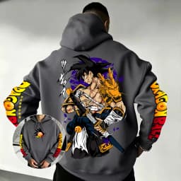 Dragon Ball Son Goku Samurai Dragon Hoodie 2026 New Japanese Anime Fashion Y2K Casual Sportswear Men's Couple Hooded Sweatshirt