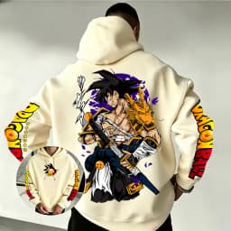 Dragon Ball Son Goku Samurai Dragon Hoodie 2026 New Japanese Anime Fashion Y2K Casual Sportswear Men's Couple Hooded Sweatshirt