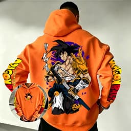 Dragon Ball Son Goku Samurai Dragon Hoodie 2026 New Japanese Anime Fashion Y2K Casual Sportswear Men's Couple Hooded Sweatshirt