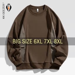 Men Sweatshirts Hoodie Pocket Oversized 6XL 7XL 8XL Plus Size Long Sleeve Break Tops Jogging Streetwear Fashion High Quality