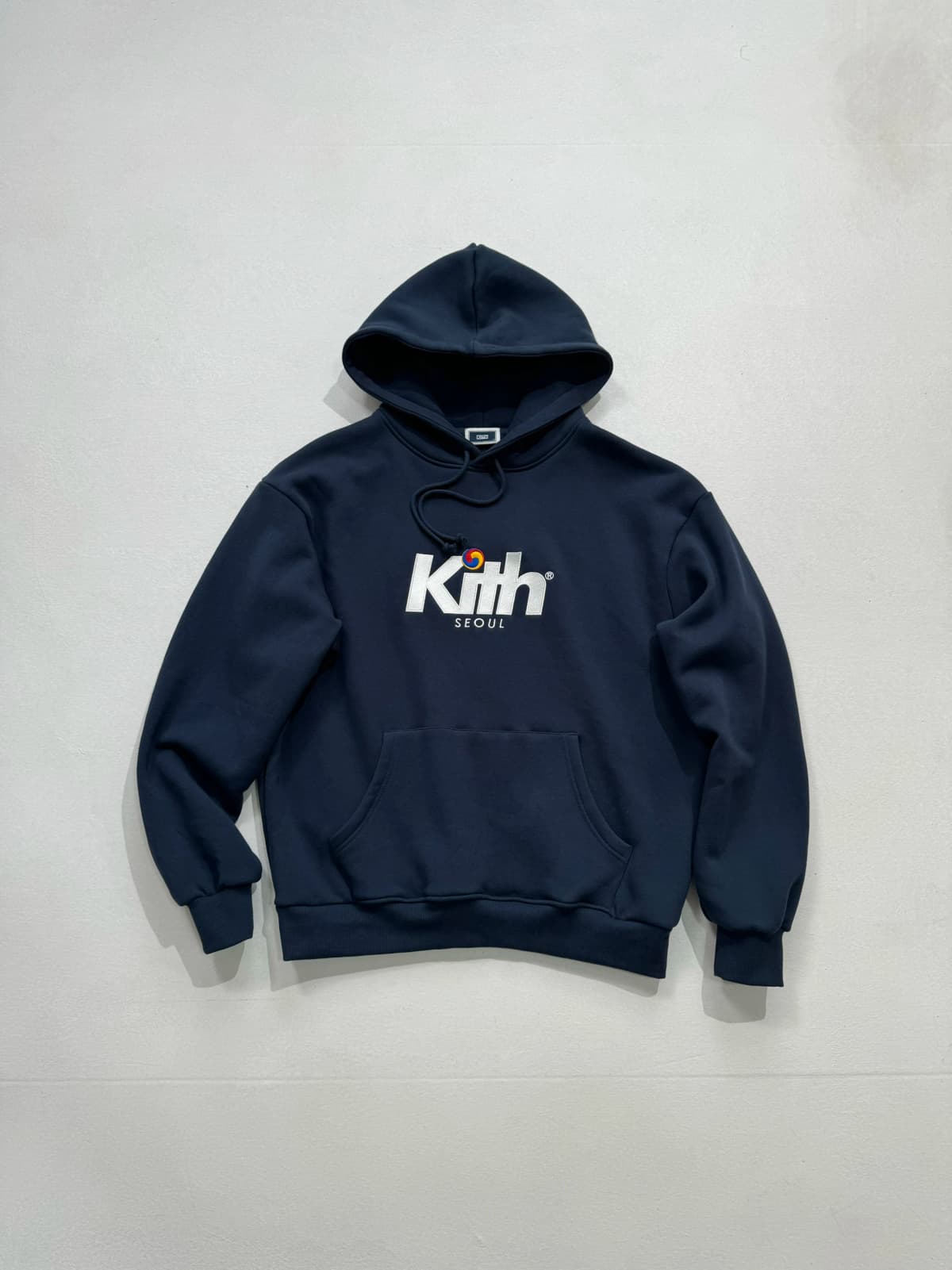 Korean Style Pure Cotton Fleece Lined Hoodie Embroidered Design Comfortable Loose Fit Long Sleeve Sweatshirt for Youth