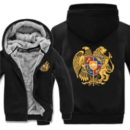 Armenia Hoodies Men Cool Thicken Winter Armenia Coat of Arms Sweatshirt Pullover Mans Coat