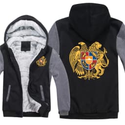 Armenia Hoodies Men Cool Thicken Winter Armenia Coat of Arms Sweatshirt Pullover Mans Coat