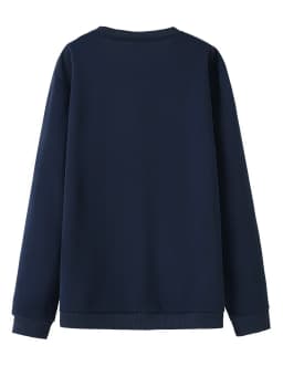 Men's Autumn and Winter Fashionable Casual Loose Mountain Graphic Print Long Sleeved Round Neck Sweatshirt