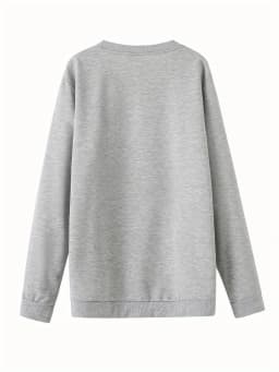Men's Autumn and Winter Fashionable Casual Loose Mountain Graphic Print Long Sleeved Round Neck Sweatshirt