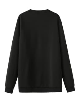 Men's Autumn and Winter Fashionable Casual Loose Mountain Graphic Print Long Sleeved Round Neck Sweatshirt