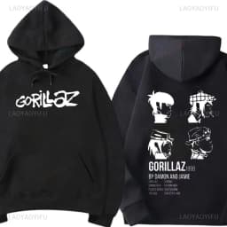 Music Band Gorillaz PUNK ROCK Sweater Cartoon Pattern Hooded Leisure and Trendy Clothes Vintage Y2K oversized Clothing