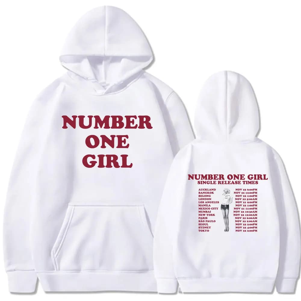 Rosé Number One Girl Album Hoodies Kpop Men Women Clothing Aesthetic Long Sleeve Sweatshirts Fleece Oversized Pullovers Y2K