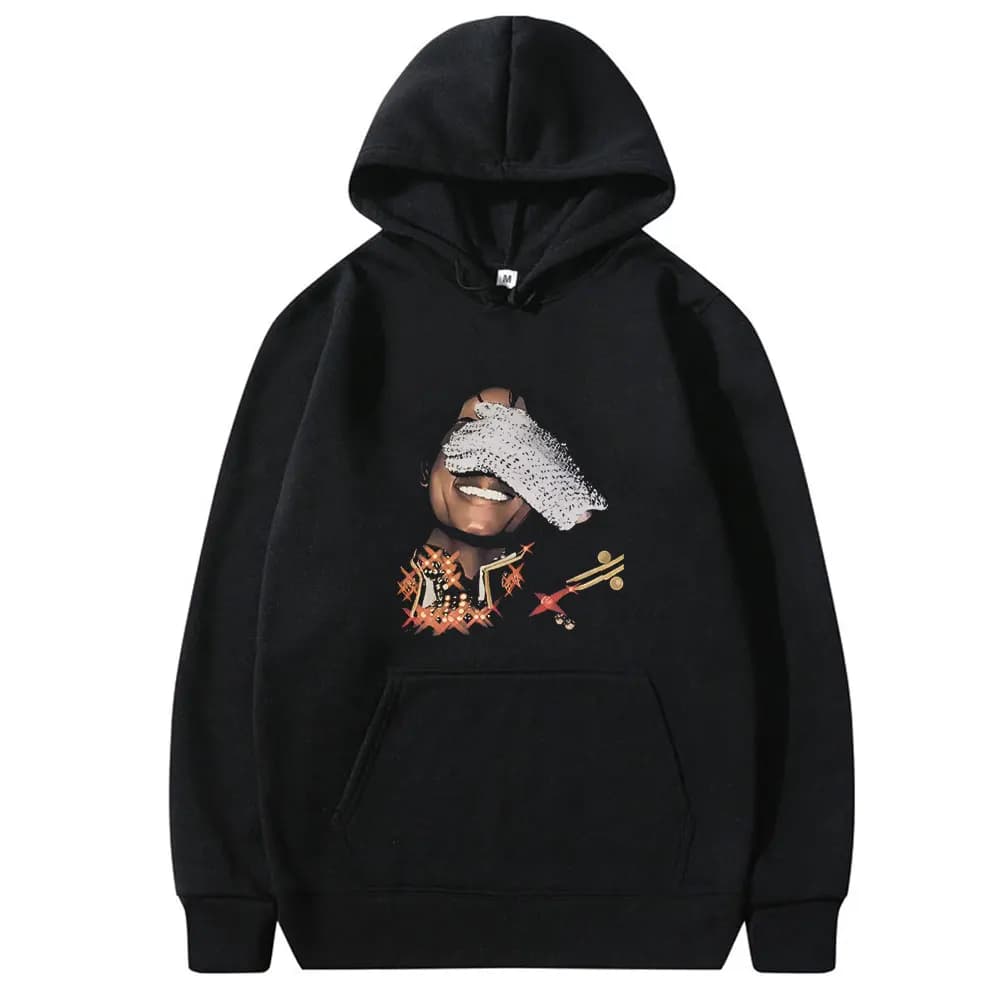 Michael Jackson Face Graphic Hoodie Men Women Classic Vintage Gothic Rock Streetwear Unisex Hip Hop Oversized Pullover Hoodies