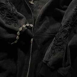 Mens Hoodie Harajuku Y2K Vine Embroidered High Street Washed Black Gray Sweatshirt Gothic Casual Streetwear Loose Fit Fashion