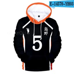 Haikyuu Hoodie 10 Hinata Shoyo/9 Kageyama Tobio Volleyball uniform 3D Karasuno High School Anime Hoodie Casual Kids Sweatshirt