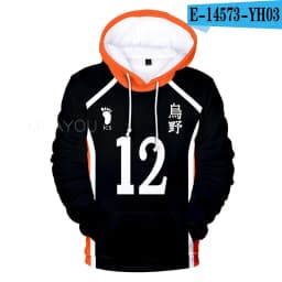 Haikyuu Hoodie 10 Hinata Shoyo/9 Kageyama Tobio Volleyball uniform 3D Karasuno High School Anime Hoodie Casual Kids Sweatshirt