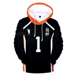 Haikyuu Hoodie 10 Hinata Shoyo/9 Kageyama Tobio Volleyball uniform 3D Karasuno High School Anime Hoodie Casual Kids Sweatshirt