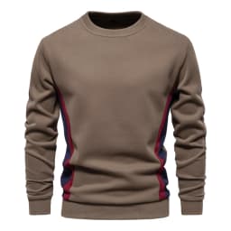 AIOPESON Mens Patckwork Cotton-blend Crew Neck Sweatshirts Fashion Casual Sport Round Neck Pullover Sweatshirt for Men