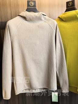 High-End Men's Hoodie Sweatshirt Elastic Breathable Outdoor Sports Fashionable Autumn Winter Standard Fit Polyester Long Sleeve