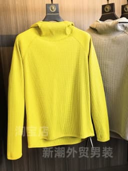 High-End Men's Hoodie Sweatshirt Elastic Breathable Outdoor Sports Fashionable Autumn Winter Standard Fit Polyester Long Sleeve