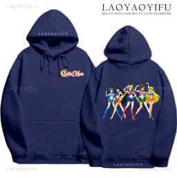 Cute Sailor Moon Hoodie Women Casual Streetwear Harajuku Ladie Streetwear Tops Kawaii Sweet Loose Hoody Unisex Clothing Pullover