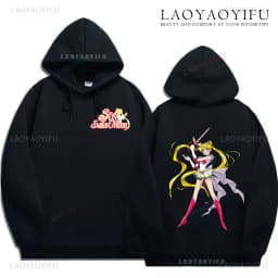 Cute Sailor Moon Hoodie Women Casual Streetwear Harajuku Ladie Streetwear Tops Kawaii Sweet Loose Hoody Unisex Clothing Pullover