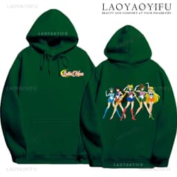Cute Sailor Moon Hoodie Women Casual Streetwear Harajuku Ladie Streetwear Tops Kawaii Sweet Loose Hoody Unisex Clothing Pullover