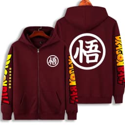 Dragon Ball Goku Logo Zip Up Hoodie Japanese Anime Fashion Y2K Hooded Jacket Streetwear Casual Sweatshirt Men's Couple Coat
