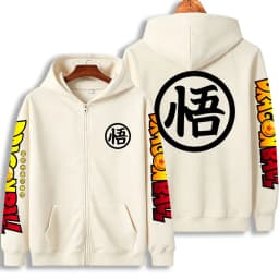 Dragon Ball Goku Logo Zip Up Hoodie Japanese Anime Fashion Y2K Hooded Jacket Streetwear Casual Sweatshirt Men's Couple Coat