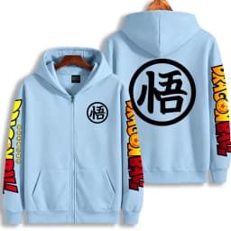 Dragon Ball Goku Logo Zip Up Hoodie Japanese Anime Fashion Y2K Hooded Jacket Streetwear Casual Sweatshirt Men's Couple Coat