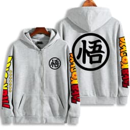 Dragon Ball Goku Logo Zip Up Hoodie Japanese Anime Fashion Y2K Hooded Jacket Streetwear Casual Sweatshirt Men's Couple Coat