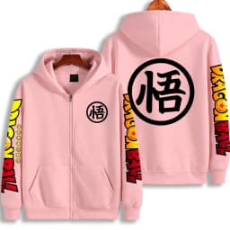 Dragon Ball Goku Logo Zip Up Hoodie Japanese Anime Fashion Y2K Hooded Jacket Streetwear Casual Sweatshirt Men's Couple Coat