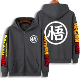 Dragon Ball Goku Logo Zip Up Hoodie Japanese Anime Fashion Y2K Hooded Jacket Streetwear Casual Sweatshirt Men's Couple Coat