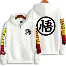 Dragon Ball Goku Logo Zip Up Hoodie Japanese Anime Fashion Y2K Hooded Jacket Streetwear Casual Sweatshirt Men's Couple Coat