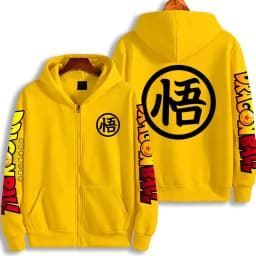 Dragon Ball Goku Logo Zip Up Hoodie Japanese Anime Fashion Y2K Hooded Jacket Streetwear Casual Sweatshirt Men's Couple Coat