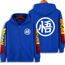 Dragon Ball Goku Logo Zip Up Hoodie Japanese Anime Fashion Y2K Hooded Jacket Streetwear Casual Sweatshirt Men's Couple Coat