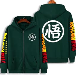 Dragon Ball Goku Logo Zip Up Hoodie Japanese Anime Fashion Y2K Hooded Jacket Streetwear Casual Sweatshirt Men's Couple Coat