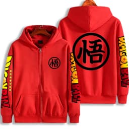 Dragon Ball Goku Logo Zip Up Hoodie Japanese Anime Fashion Y2K Hooded Jacket Streetwear Casual Sweatshirt Men's Couple Coat