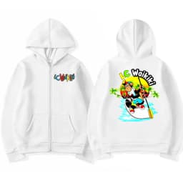 Funny Boating Lc Waikiki Monkey Graphic Zipper Hoodie Male Casual Fleece Cotton Sweatshirt Men's Fashion Oversized Zip Up Jacket