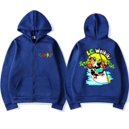Funny Boating Lc Waikiki Monkey Graphic Zipper Hoodie Male Casual Fleece Cotton Sweatshirt Men's Fashion Oversized Zip Up Jacket