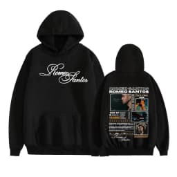 Rapper Romeo Santos The King Tormula Tour 2025 Graphic Hooded Sweatshirts for Men Women Fashion Hip Hop Streetwear Pullover Tops