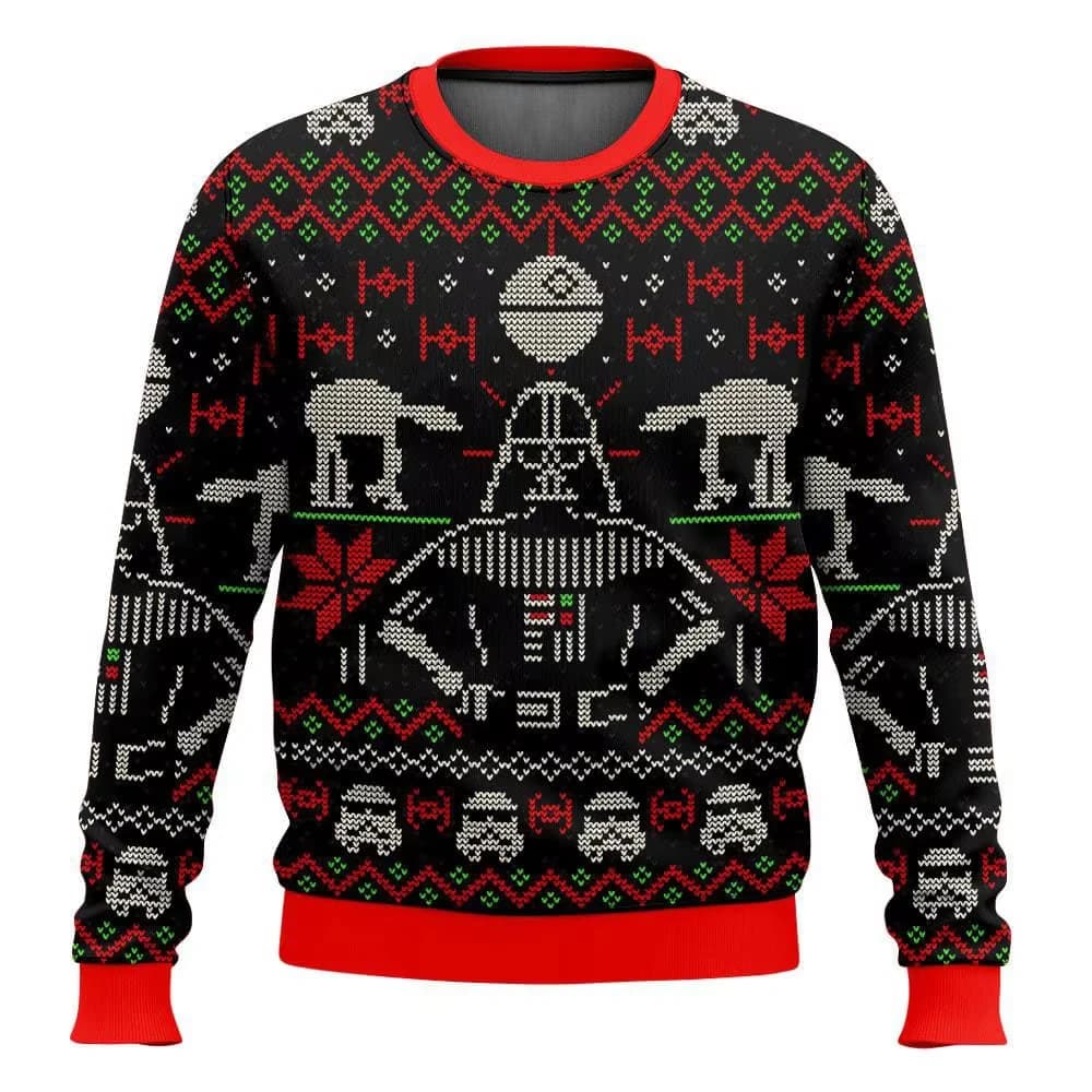 Star Wars Darth Vader White Pattern Xmas Gifts Sweater Holiday Gift 2026 New Men's Fashion Casual Women's Couple Hoodie