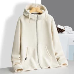 2024 Autumn and Winter New Fashion Solid Color Thick Warm Lamb Wool Hoodie Men's Casual Loose Comfortable Large Size Coat M-4XL