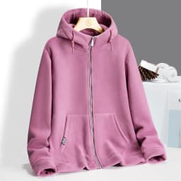 2024 Autumn and Winter New Fashion Solid Color Thick Warm Lamb Wool Hoodie Men's Casual Loose Comfortable Large Size Coat M-4XL