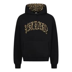 Y2K Fashion leopard High street print letter embroidered men sportswear suit American casual retro hoodie trend loose clothing