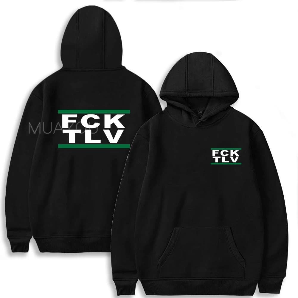 Kids Letter Printed FCK TLV Hoodeis Sweatshirts Men/Women Harajuku Streetwear Spring Autumn Casual FCK TLV Oversized hoodie