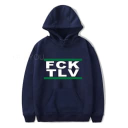 Kids Letter Printed FCK TLV Hoodeis Sweatshirts Men/Women Harajuku Streetwear Spring Autumn Casual FCK TLV Oversized hoodie
