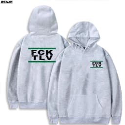 Kids Letter Printed FCK TLV Hoodeis Sweatshirts Men/Women Harajuku Streetwear Spring Autumn Casual FCK TLV Oversized hoodie
