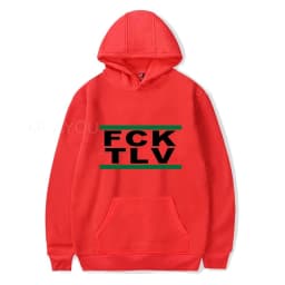 Kids Letter Printed FCK TLV Hoodeis Sweatshirts Men/Women Harajuku Streetwear Spring Autumn Casual FCK TLV Oversized hoodie