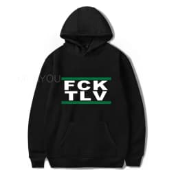 Kids Letter Printed FCK TLV Hoodeis Sweatshirts Men/Women Harajuku Streetwear Spring Autumn Casual FCK TLV Oversized hoodie